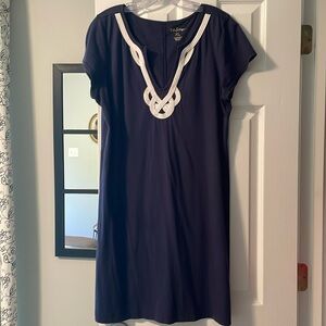Lilly Pulitzer extra large navy knit, short sleeve dress